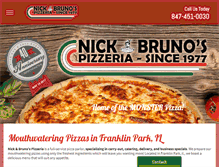 Tablet Screenshot of nickandbrunospizzeria.com